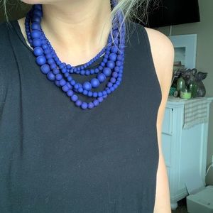 Dark Blue beaded necklace!